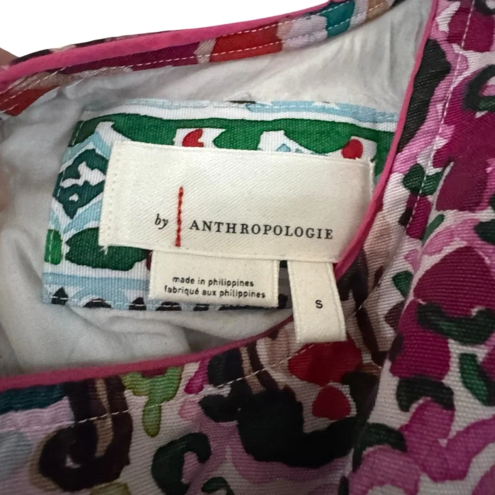 Anthropologie Amelia Chic City Penthouse Print Shift Dress Boho Preppy Sz S/m - Picture 4 of 5